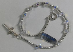 rosario braccialetto argento swarovski bianco 9371